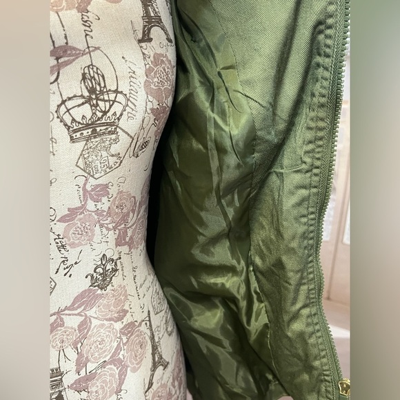🛍️THERAPY Olive green cinch waist full zip jacket size L.‎ - Picture 9 of 13